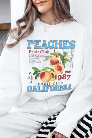 Peaches Fruit Club Fleece Sweatshirt