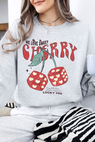 Love you cherry much, fruit Fleece Sweatshirt - 1985 the VAULT Boutique