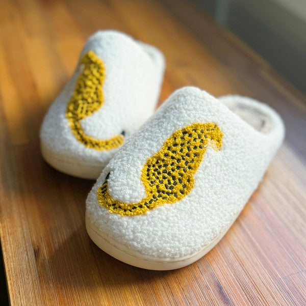 Sitting So Cool Cheetah Lounge Slippers - 1985 the VAULT Boutique