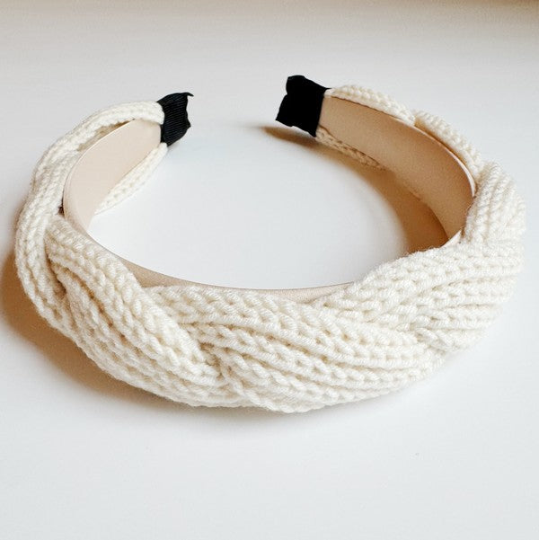 Retro Yarn Knit Braided Headband - 1985 the VAULT Boutique