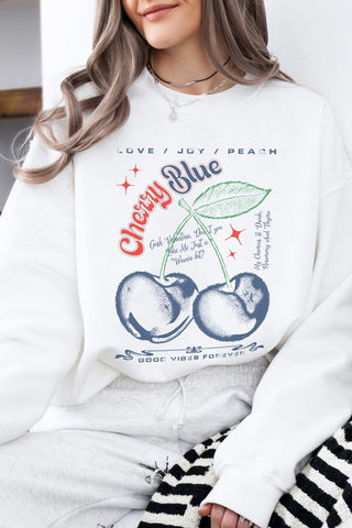 Vintage doted cherry Fleece Sweatshirt - 1985 the VAULT Boutique