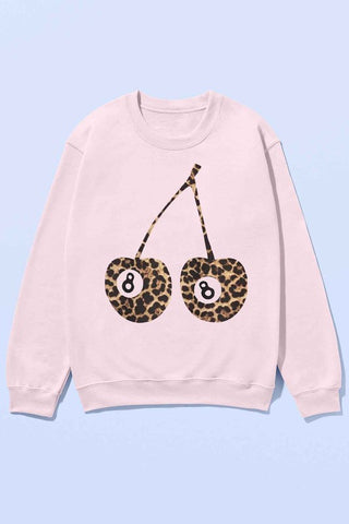 LEOPARD CHERRY GRAPHIC SWEATSHIRT - 1985 the VAULT Boutique