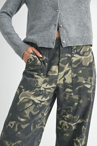 CAMO STRAIGHT LEG PANTS WITH POCKETS - 1985 the VAULT Boutique