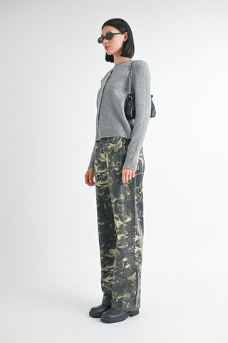 CAMO STRAIGHT LEG PANTS WITH POCKETS - 1985 the VAULT Boutique