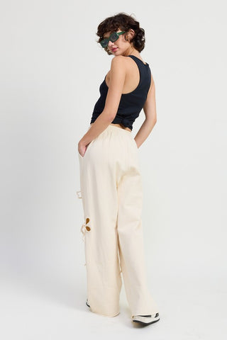 FRENCH TERRY PANTS WITH CUTOUT DETAIL - 1985 the VAULT Boutique