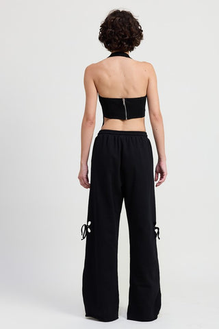 FRENCH TERRY PANTS WITH CUTOUT DETAIL - 1985 the VAULT Boutique