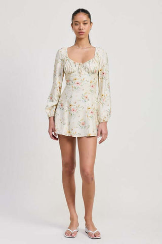 MINI LONG SLEEVE FLORAL DRESS - 1985 the VAULT Boutique