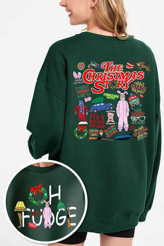 Christmas Movie Story Graphic Fleece Sweatshirts - 1985 the VAULT Boutique