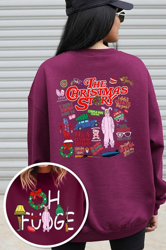 Christmas Movie Story Graphic Fleece Sweatshirts - 1985 the VAULT Boutique