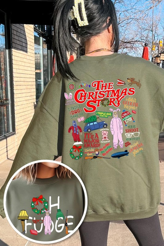 Christmas Movie Story Graphic Fleece Sweatshirts - 1985 the VAULT Boutique