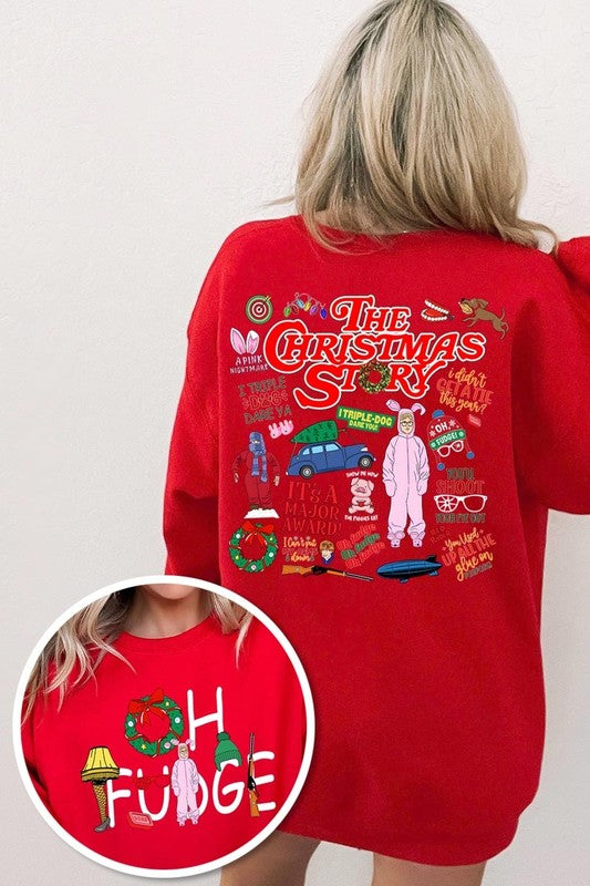 Christmas Movie Story Graphic Fleece Sweatshirts - 1985 the VAULT Boutique