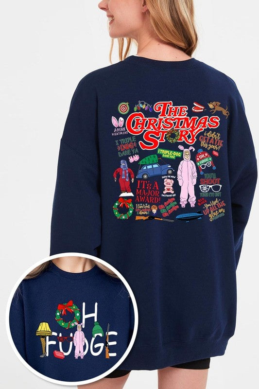 Christmas Movie Story Graphic Fleece Sweatshirts - 1985 the VAULT Boutique