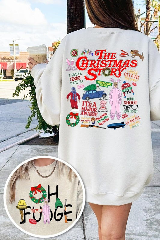 Christmas Movie Story Graphic Fleece Sweatshirts - 1985 the VAULT Boutique