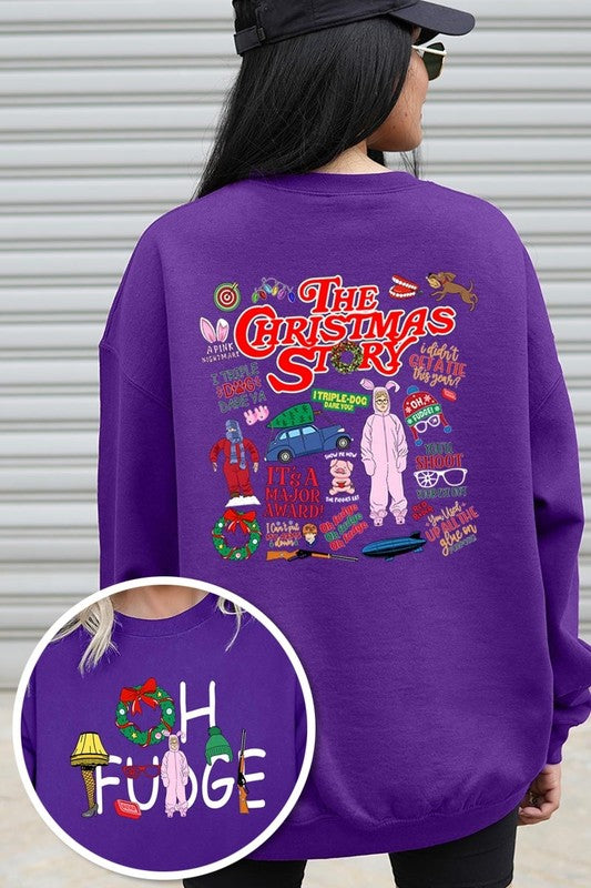 Christmas Movie Story Graphic Fleece Sweatshirts - 1985 the VAULT Boutique