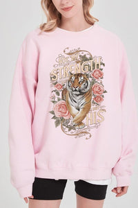 Not My Strength But His Tiger Graphic Sweatshirts - 1985 the VAULT Boutique