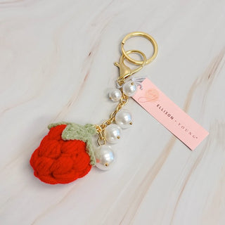 Strawberry And Pearls Bag Charm - 1985 the VAULT Boutique