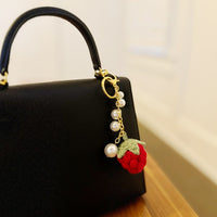 Strawberry And Pearls Bag Charm - 1985 the VAULT Boutique