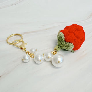 Strawberry And Pearls Bag Charm - 1985 the VAULT Boutique