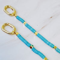 Turquoise Golden Edge Bag Charm - 1985 the VAULT Boutique