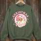 Pink Christmas Vibes Graphic Fleece Sweatshirts - 1985 the VAULT Boutique