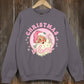 Pink Christmas Vibes Graphic Fleece Sweatshirts - 1985 the VAULT Boutique