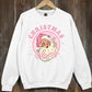 Pink Christmas Vibes Graphic Fleece Sweatshirts - 1985 the VAULT Boutique