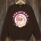Pink Christmas Vibes Graphic Fleece Sweatshirts - 1985 the VAULT Boutique