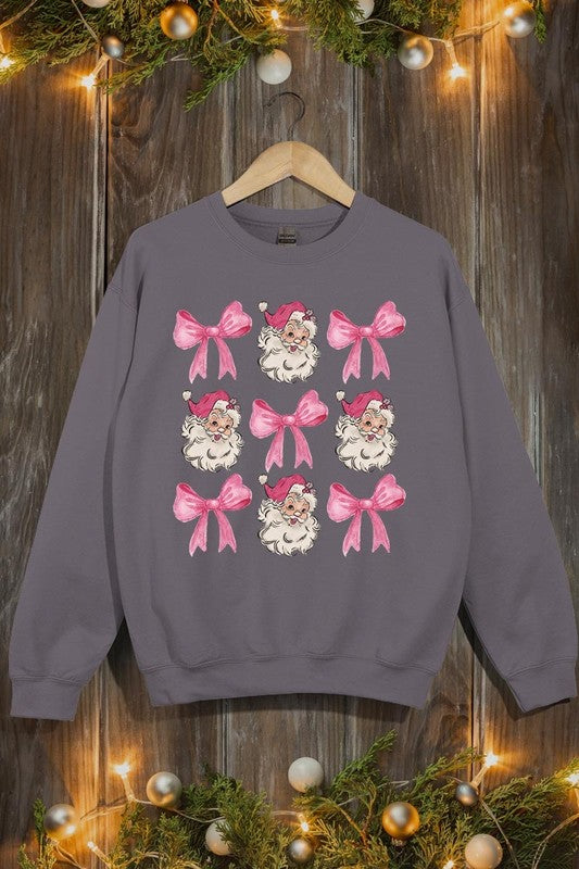 Coquette Pink Christmas Graphic Fleece Sweatshirts - 1985 the VAULT Boutique