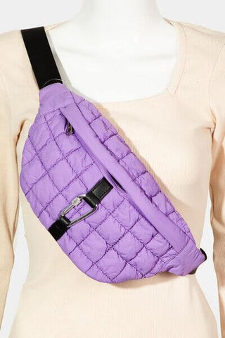 Fame Carabiner Bubble Texture Quilted Sling Bag - 1985 the VAULT Boutique