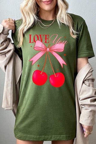 Love You Cherries Graphic Tee