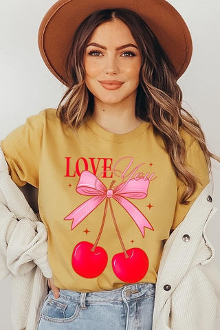 Love You Cherries Graphic Tee