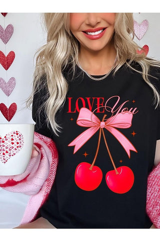 Love You Cherries Graphic Tee