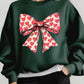 Heart Coquette Bow Graphic Fleece Sweatshirt - 1985 the VAULT Boutique