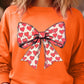 Heart Coquette Bow Graphic Fleece Sweatshirt - 1985 the VAULT Boutique