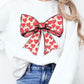 Heart Coquette Bow Graphic Fleece Sweatshirt - 1985 the VAULT Boutique