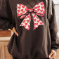 Heart Coquette Bow Graphic Fleece Sweatshirt - 1985 the VAULT Boutique