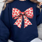 Heart Coquette Bow Graphic Fleece Sweatshirt - 1985 the VAULT Boutique