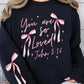 Pink Bow You Are So Loved Graphic Sweatshirt - 1985 the VAULT Boutique