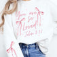 Pink Bow You Are So Loved Graphic Sweatshirt - 1985 the VAULT Boutique