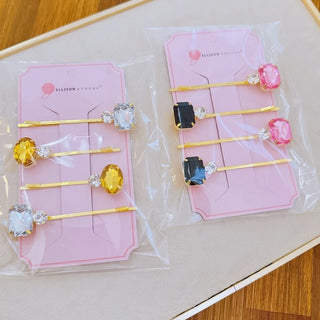 Glam Hair Jewels Bobby Pin Set Of 4 - 1985 the VAULT Boutique