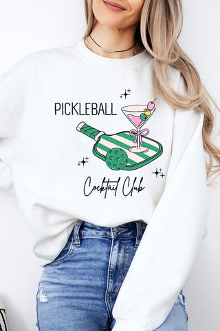 Pickleball Cocktail Club Graphic Sweatshirt - 1985 the VAULT Boutique