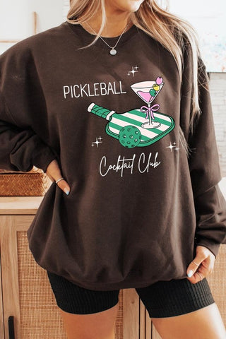 Pickleball Cocktail Club Graphic Sweatshirt - 1985 the VAULT Boutique