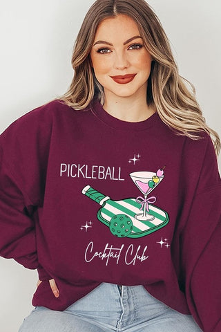 Pickleball Cocktail Club Graphic Sweatshirt - 1985 the VAULT Boutique