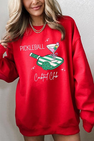 Pickleball Cocktail Club Graphic Sweatshirt - 1985 the VAULT Boutique