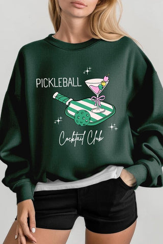 Pickleball Cocktail Club Graphic Sweatshirt - 1985 the VAULT Boutique