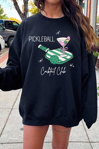 Pickleball Cocktail Club Graphic Sweatshirt - 1985 the VAULT Boutique