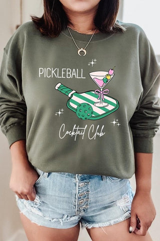 Pickleball Cocktail Club Graphic Sweatshirt - 1985 the VAULT Boutique