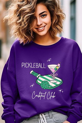 Pickleball Cocktail Club Graphic Sweatshirt - 1985 the VAULT Boutique