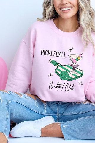 Pickleball Cocktail Club Graphic Sweatshirt - 1985 the VAULT Boutique