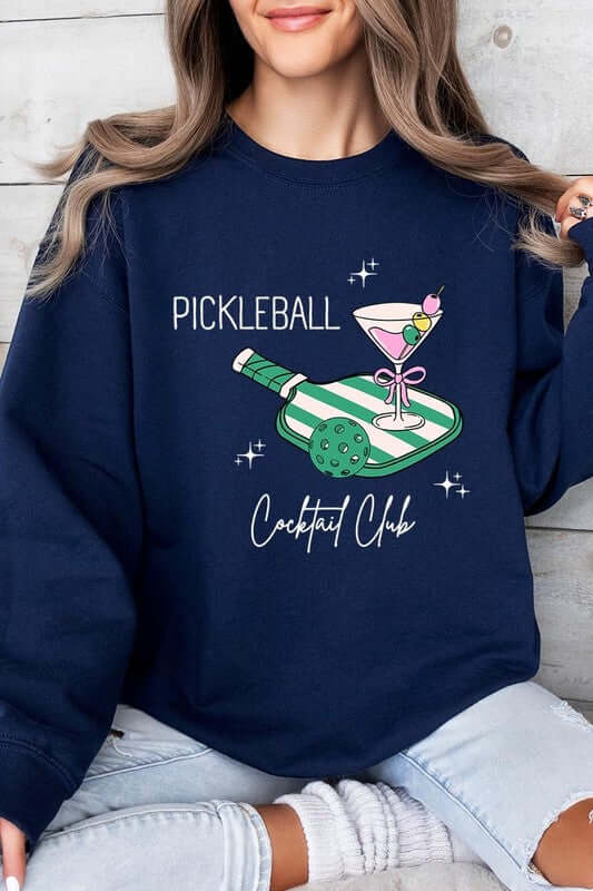 Pickleball Cocktail Club Graphic Sweatshirt - 1985 the VAULT Boutique
